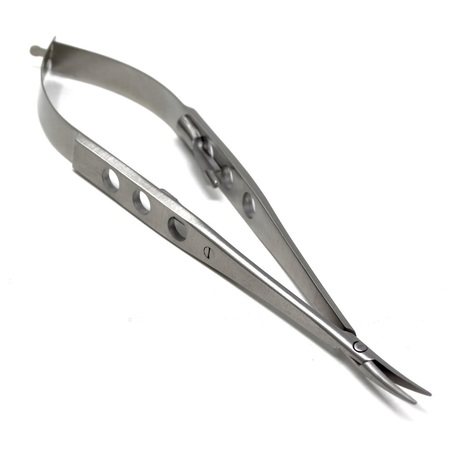 A2Z SCILAB Castroviejo Needle Holder 5.5" Curved, Fenestrated Flat Handle A2Z-ZR592